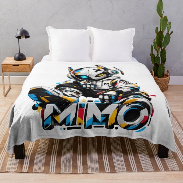 Item preview, MIMO Cyber Robot Streetwear – Futuristic Neon Tech Art designed and sold by NeonSketch Lab.