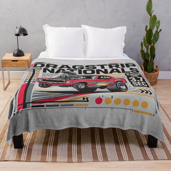 Item preview, Dragstrip Nationals Muscle Car Drag Racing Vintage Hot Rod Graphic designed and sold by KiwiRider.