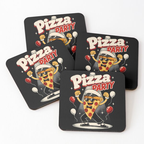 Item preview, Pizza Party Retro Cartoon Art, Dancing Pizza Slice Sunglasses Design, Funny Foodie Graphic designed and sold by 3T3rnalArts.