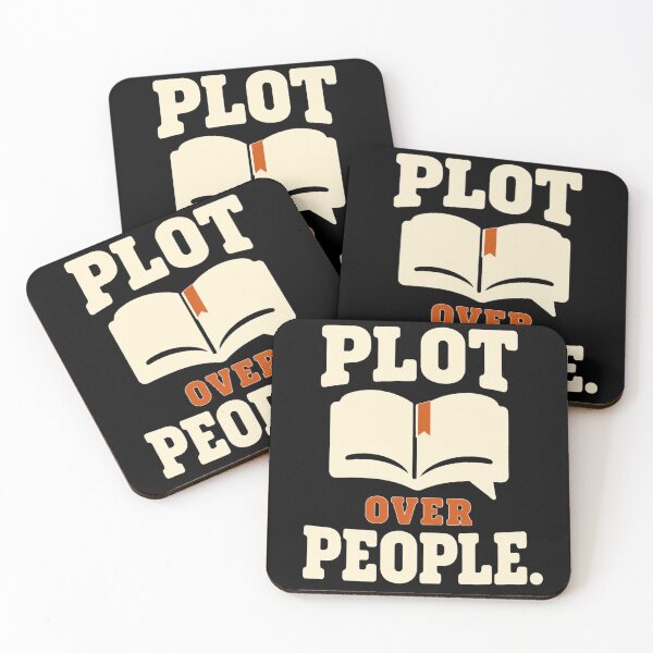 Item preview, Plot Over People Funny Bookworm Introvert Reader Retro Art designed and sold by Weirdly Yours.