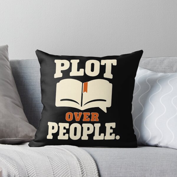 Item preview, Plot Over People Funny Bookworm Introvert Reader Retro Art designed and sold by Weirdly Yours.
