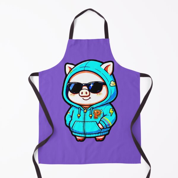 Item preview, Cerdito Cool Con Gafas | Diseño Kawaii Sudadera Turquesa Letra P designed and sold by AstronautMerch.