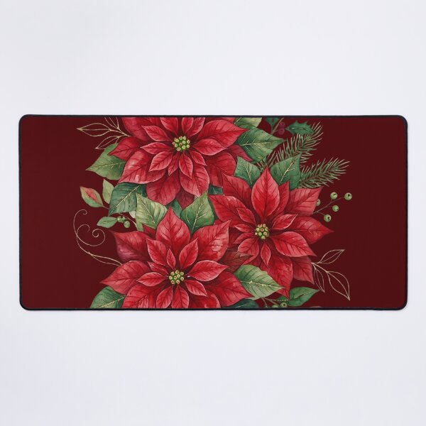 Item preview, Watercolor Poinsettia Red Christmas Flower Botanical Illustration designed and sold by LinaValearte.