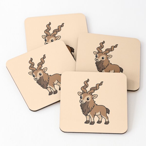 Item preview, Cute Cartoon Markhor designed and sold by WildlifeDoodle.
