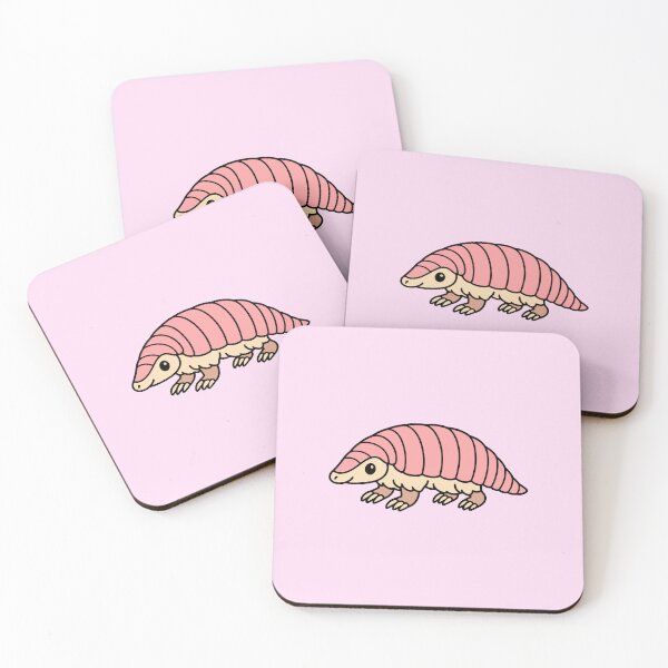 Item preview, Cute Cartoon Pink Fairy Armadillo designed and sold by WildlifeDoodle.