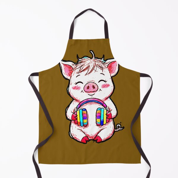 Item preview, Cerdito Feliz Con Audífonos De Colores | Diseño Tierno Música designed and sold by AstronautMerch.