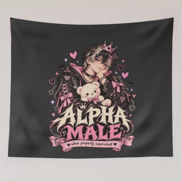 Item preview, Anime Boy Pastel Goth Teddy Bear Alpha Male When Properly Supervised designed and sold by AmiGraph.