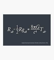 Lámina fotográfica Teoría de la relatividad de Einstein