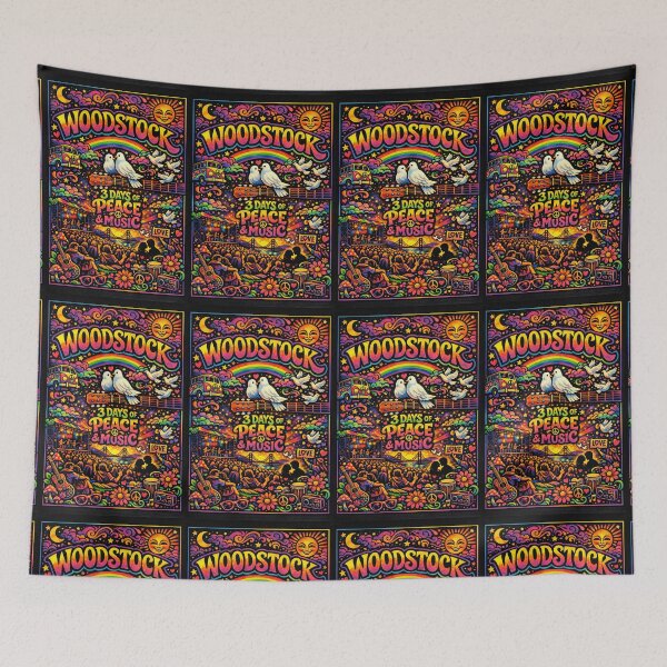 Item preview, Colorful Trippy Woodstock Retro Style Poster designed and sold by Halifaxartguy.