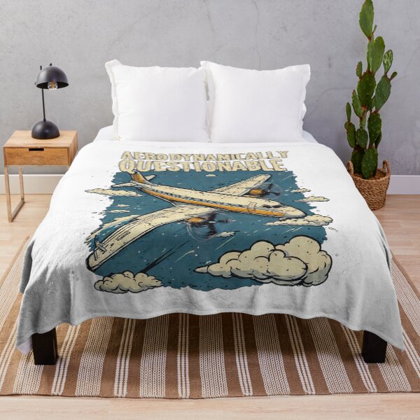 Item preview, Aerodynamically Questionable Funny Retro Airplane Pilot Aviation Lover T-Shirt designed and sold by Tininai.
