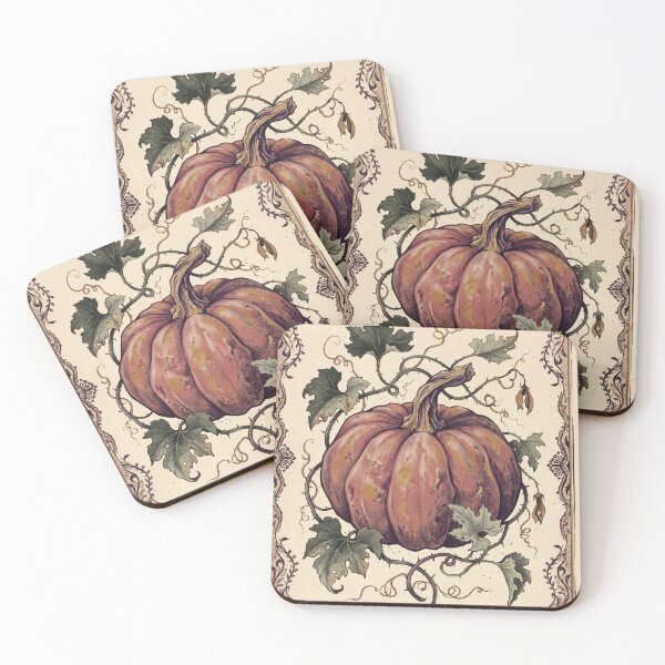 Item preview, Autumn Pumpkin and Thorny Vines – Vintage Botanical designed and sold by Noctifolia Field Journal.
