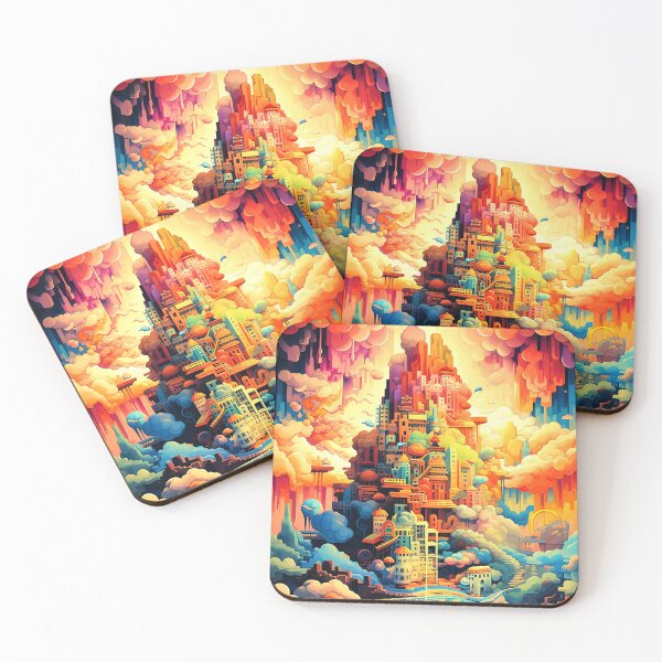 Item preview, Sci-Fi Futuristic Magical Fantasy Flying Steampunk City Utopia designed and sold by DEC02.