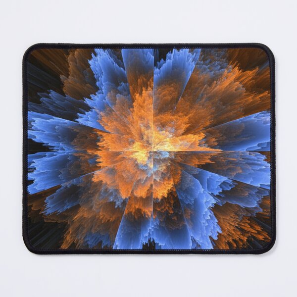 Item preview, Cosmic Orange and Blue Fractal Flame Print designed and sold by Mixture-Designs.