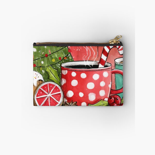 Item preview, Enjoy The Magic of Christmas with a Steaming Cup of Coffee, Candy Cane and Festive Holiday Charm designed and sold by OlfactoART Studio.