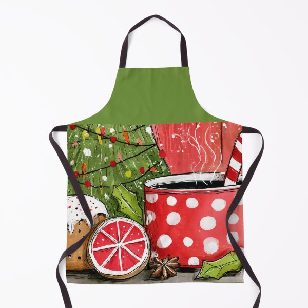 Item preview, Enjoy The Magic of Christmas with a Steaming Cup of Coffee, Candy Cane and Festive Holiday Charm designed and sold by OlfactoART Studio.