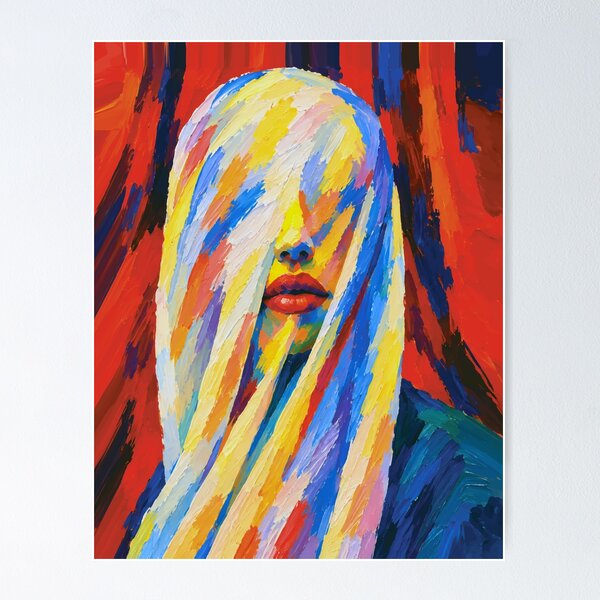 Item preview, Hidden Face Colorful Portrait, Fauvist Style Art designed and sold by RamyGallery.