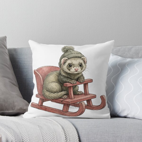 Item preview, Baby Ferret Red Sleigh Winter designed and sold by Faelottie.
