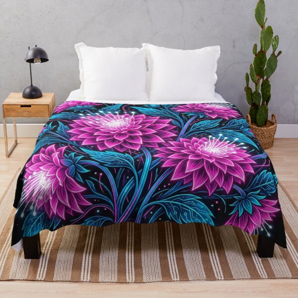 Item preview, Neon Bioluminescent Lotus Floral Glow Art designed and sold by Owcomm.