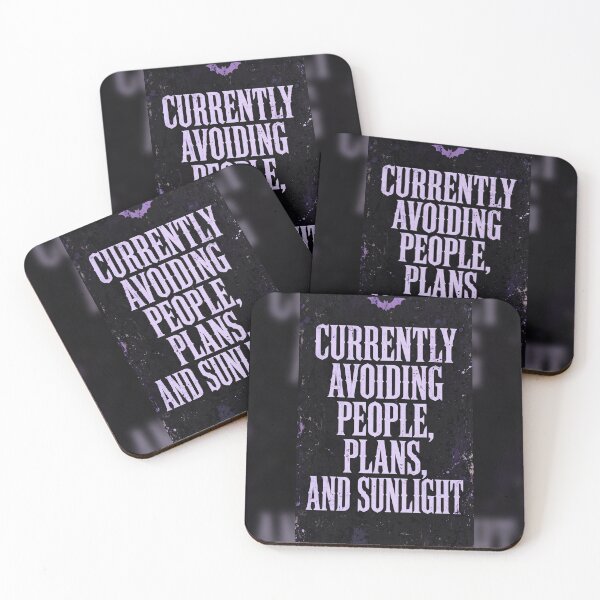 Item preview, Currently Avoiding People Plans And Sunlight Funny Introvert Quote designed and sold by MojoHill.