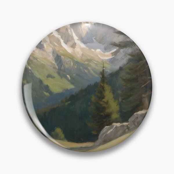 Item preview, Pine Above the Winding Mountain Path designed and sold by LineAndShape.