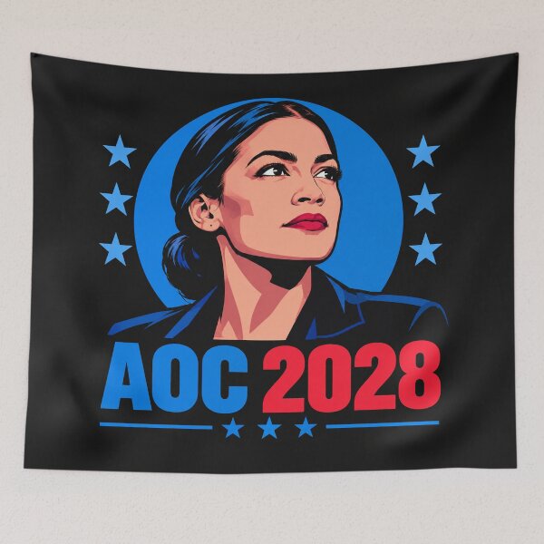 Item preview, Alexandria Ocasio Cortez AOC 2028 Pop Art Portrait designed and sold by Owcomm.
