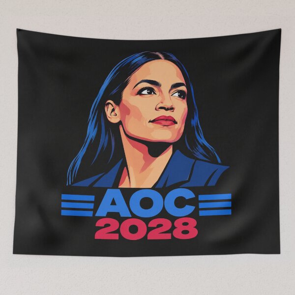 Item preview, Alexandria Ocasio Cortez AOC 2028 Portrait designed and sold by Owcomm.