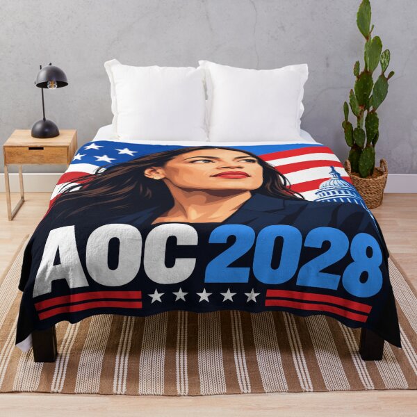 Item preview, Alexandria Ocasio Cortez 2028 Patriotic Portrait designed and sold by Owcomm.