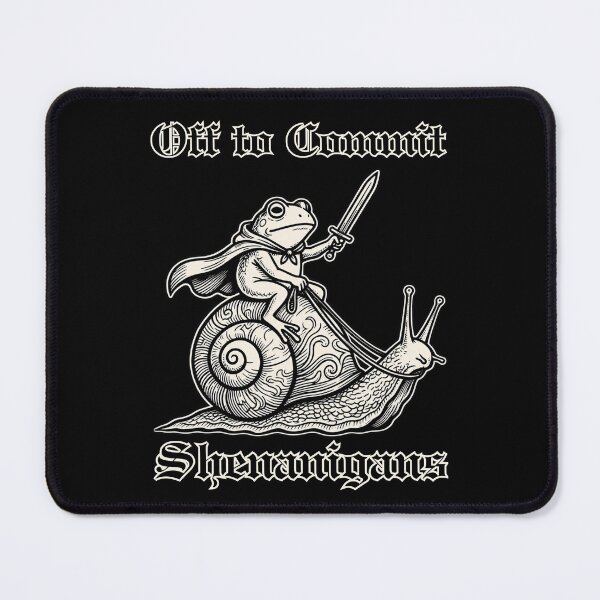 Item preview, Off To Commit Shenanigans Vintage Woodcut designed and sold by GibasVisuals.