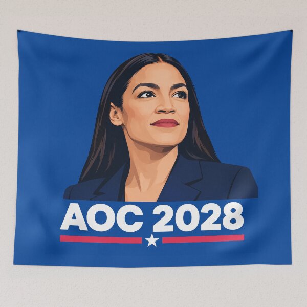 Item preview, Alexandria Ocasio Cortez AOC 2028 Portrait designed and sold by Owcomm.