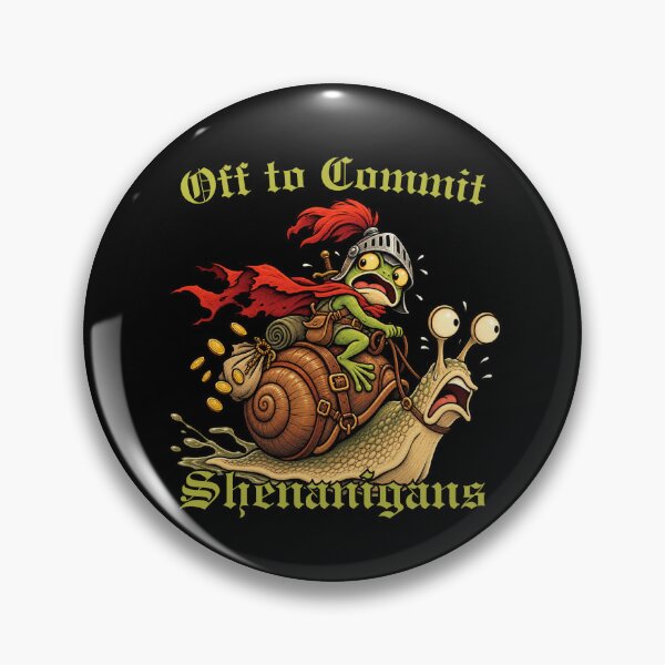 Item preview, Off To Commit Shenanigans Panicked Knight designed and sold by GibasVisuals.
