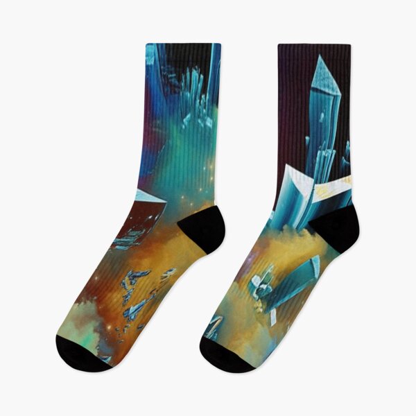 Item preview, Cosmic Orange and Blue Starburst Print designed and sold by Mixture-Designs.