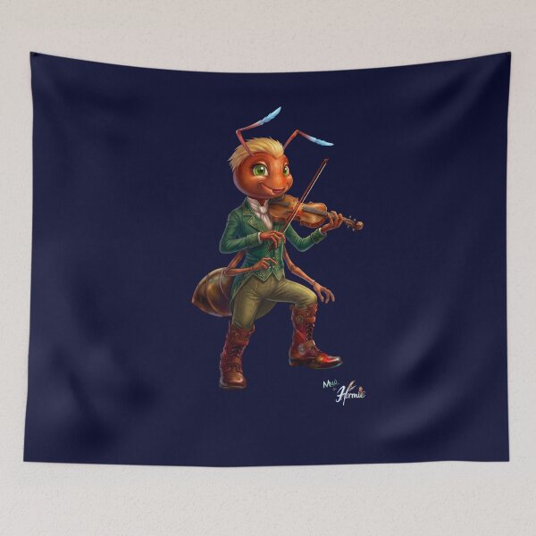 Item preview, MALÚ the Violin Virtuoso Ant | Funny Classical Music & Orchestra Gift designed and sold by HERMIE-design.