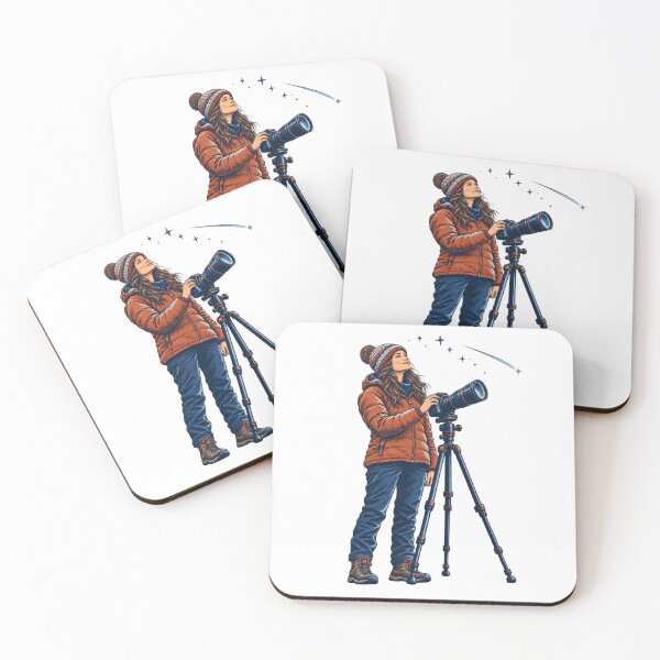 Item preview, Astrophotographer Under a Meteor Arc designed and sold by Drip stamp.