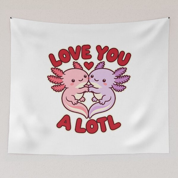 Item preview, Love You a Lotl Cute Axolotl Couple Valentine designed and sold by victorsuarez.