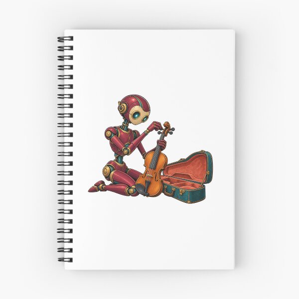 Item preview, Robot Tuning a Violin designed and sold by JS Creative Studio.