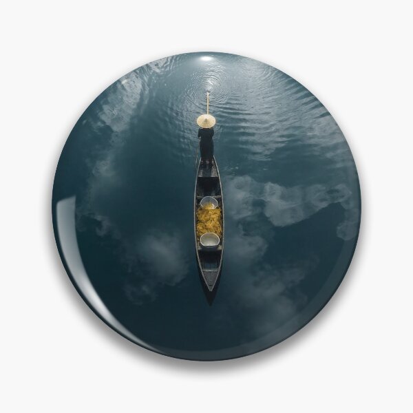 Item preview, Tiny Boat on Deep Teal Water designed and sold by ConcreteCandy.