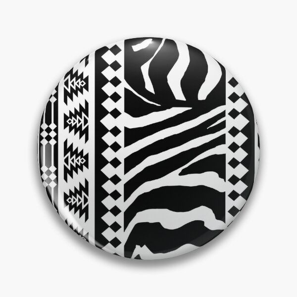 Item preview, A Bold Black and White Geometric and Zebra Stripes designed and sold by HHS26.