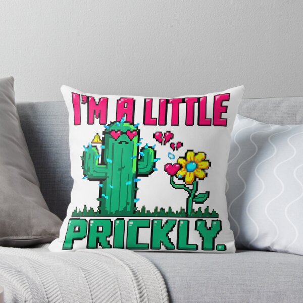 Item preview, I'm a Little Prickly – Pixel Art Cactus Humor designed and sold by NaturePixel.