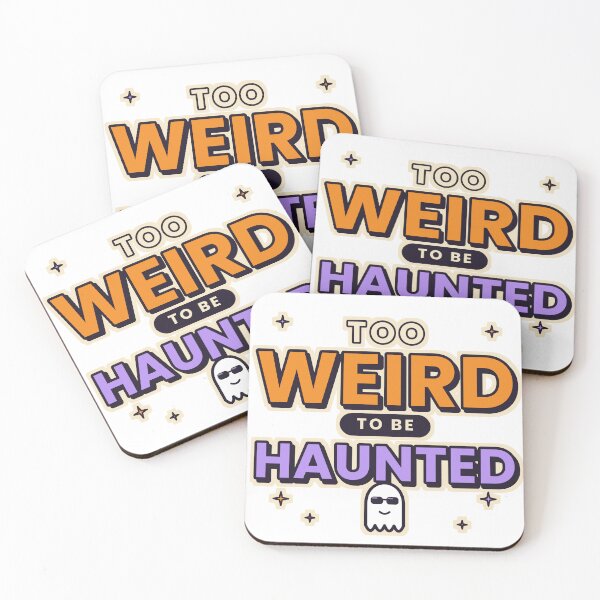 Item preview, Too Weird To Be Haunted Funny Ghost Sunglasses Halloween Weirdo Quote designed and sold by Elarabyonline.