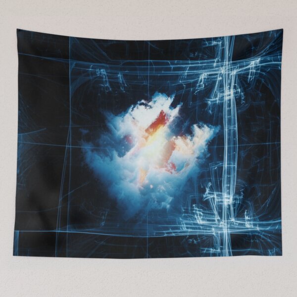 Item preview, Cosmic Red Nebula Galaxy Art designed and sold by Mixture-Designs.