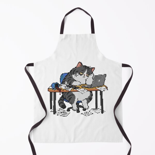 Item preview, Overworked Cat – Pixel Art Programmer Burnout designed and sold by NaturePixel.