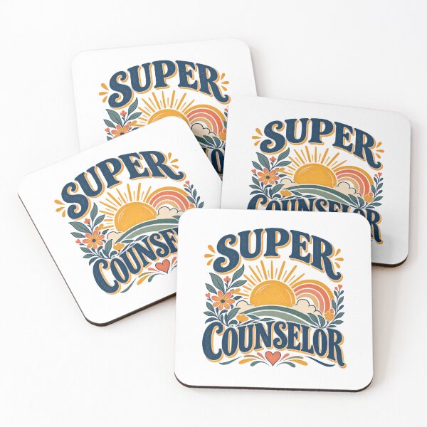 Item preview, Super Counselor Sunshine Rainbow School Counselor Design designed and sold by IsDesignHub.