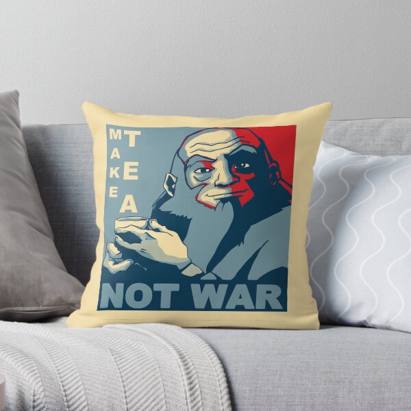 Iroh "Make Tea Not War" Throw Pillow