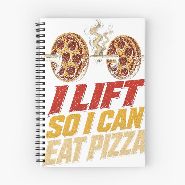 Item preview, I Lift So I Can Eat Pizza Funny Gym Barbell designed and sold by HappyVibration.