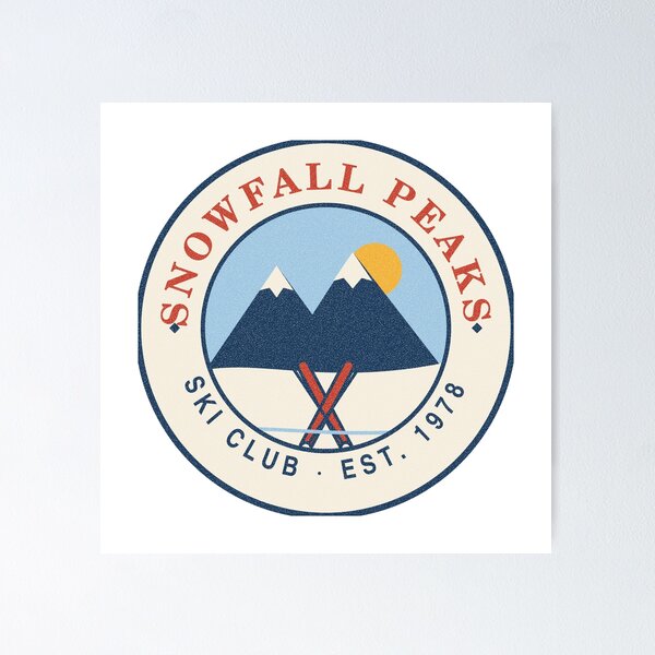 Item preview, Snowfall Peaks Ski Club Vintage Badge designed and sold by rabodalt.