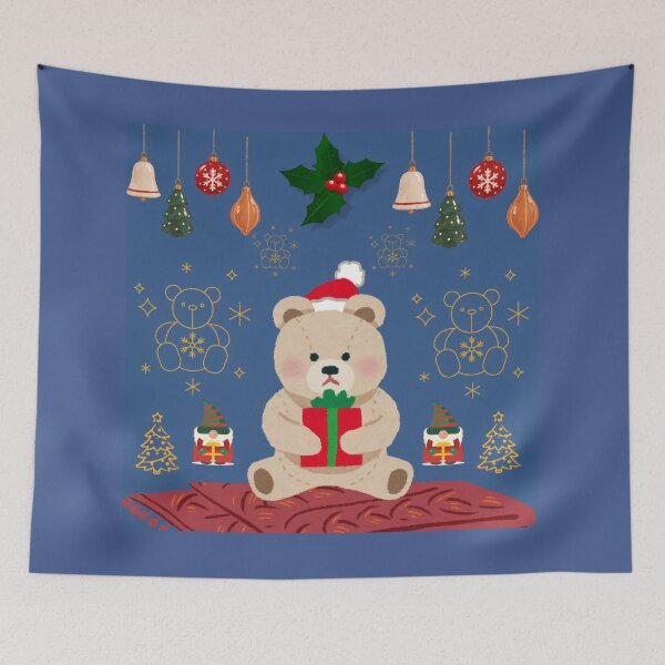 Item preview, Cute Holiday Teddy Bear Gift Art designed and sold by Azurart2.