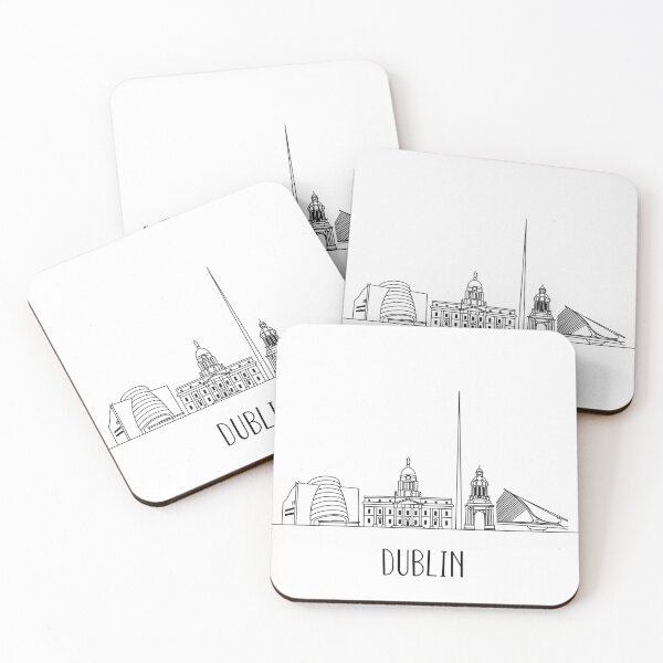 Artikelvorschau, Dublin Skyline – Minimalistische Linienzeichnung entworfen und verkauft von MinimalLine.