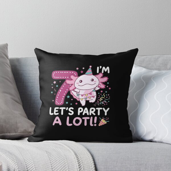 Item preview, I'm 7 Let's Party A Lotl Cute Axolotl Birthday designed and sold by MiALopezArt.
