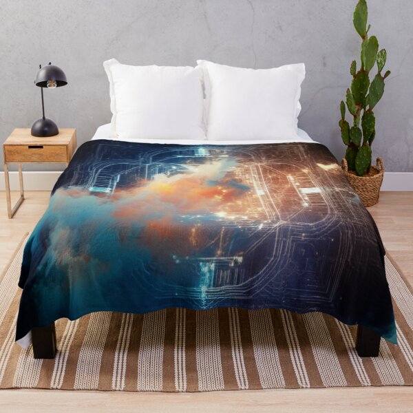 Item preview, Digital Fire and Circuitry Fusion Print designed and sold by Mixture-Designs.