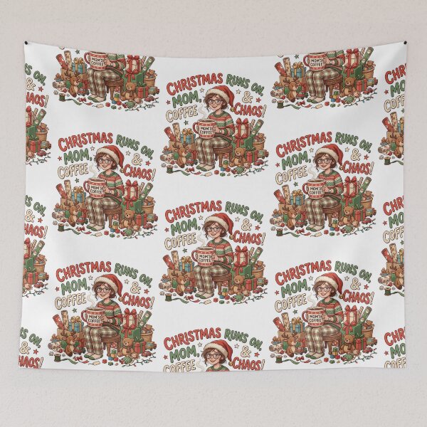 Item preview, Christmas runs on Mom, coffee, and chaos design designed and sold by DesignsByLitz.